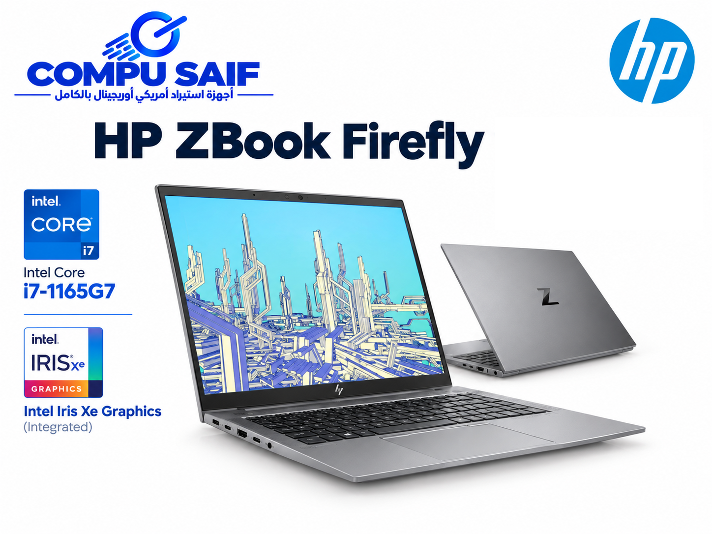 HP ZBook Firefly 14 G8 Intel Core i7 1165G7 Intel Iris Xe Graphics 14.0 Inch FHD - HP استيراد أصلي فرز أول | كمبيو سيف