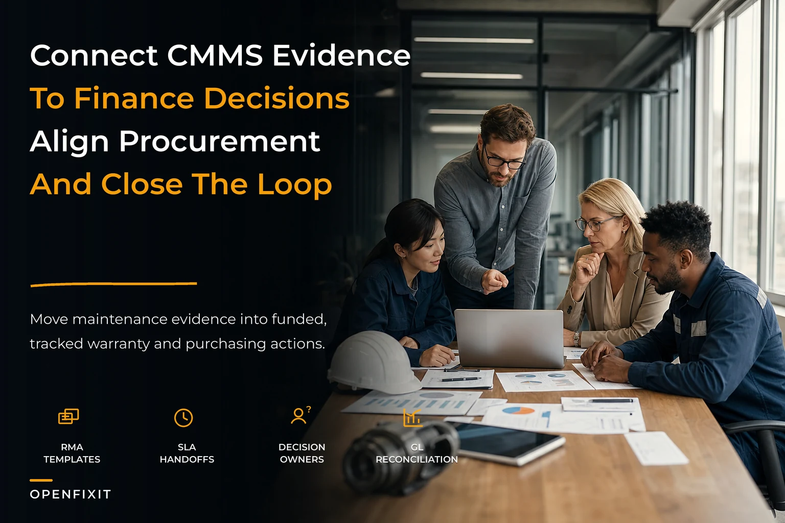 Align maintenance, finance and procurement with an operating model