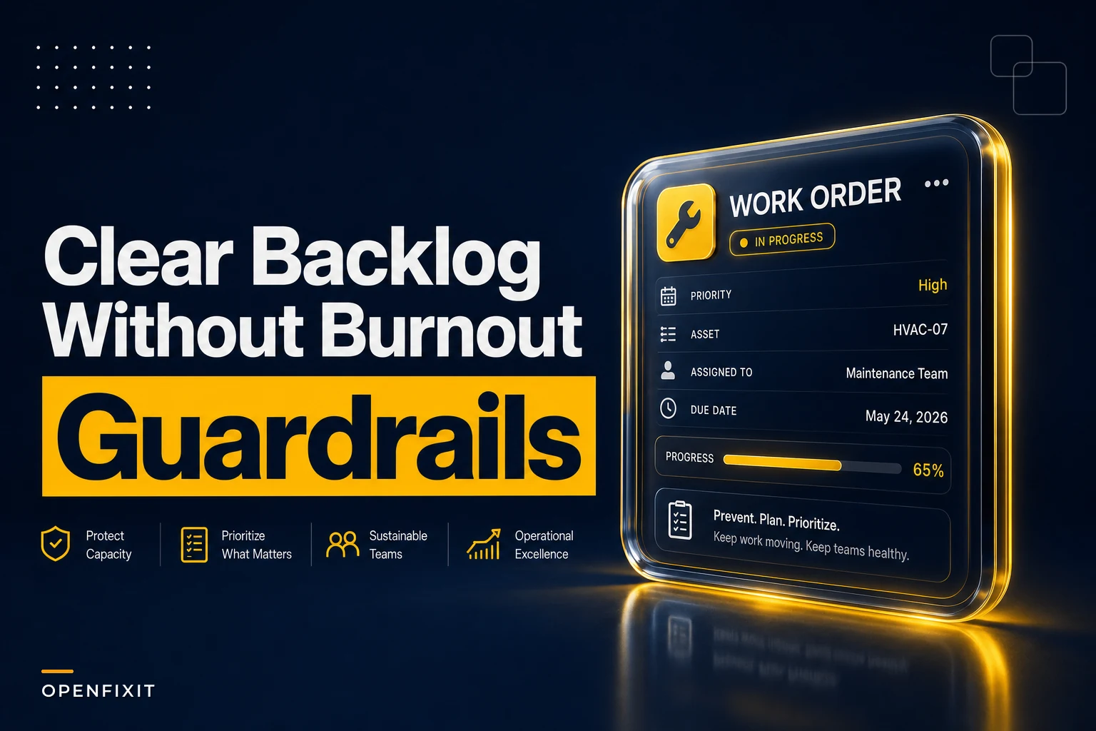 Clear your maintenance backlog without burning out technicians: a phased, humane playbook with workload guardrails