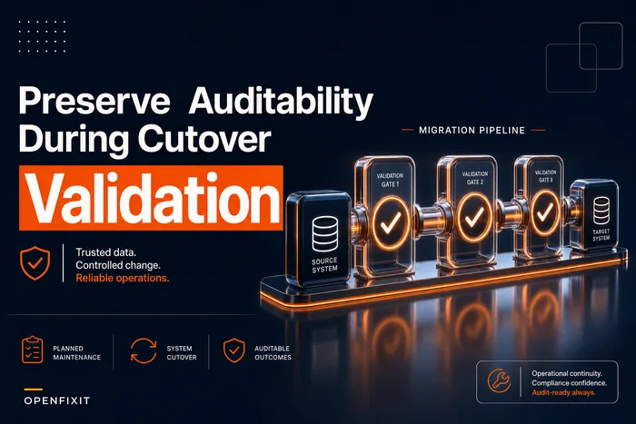 Don't lose auditability during CMMS cutover: a stepwise historical work-order migration and validation checklist