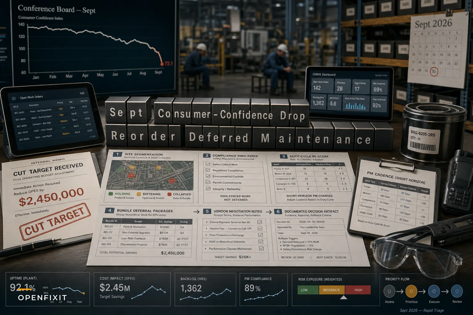 How the September Consumer‑Confidence Drop Should Reorder Your Deferred‑Maintenance Priorities