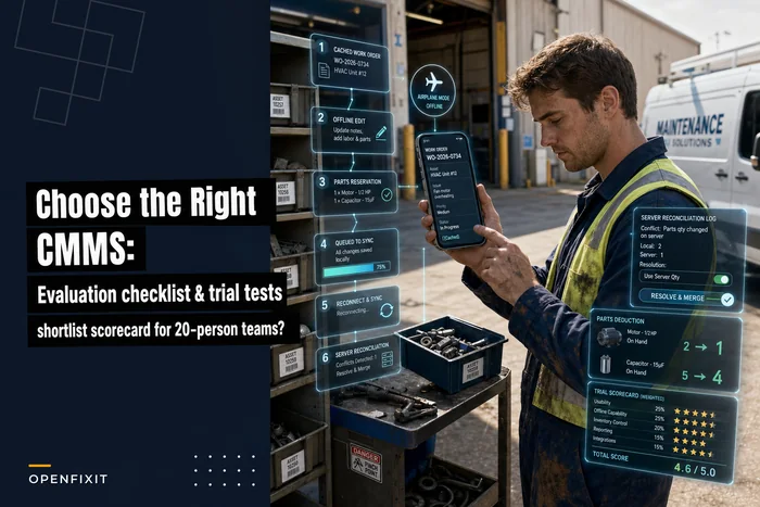 How to Choose a CMMS for a 20‑Person Facilities Team: Evaluation Criteria, Trial Tests and a Shortlist Scorecard