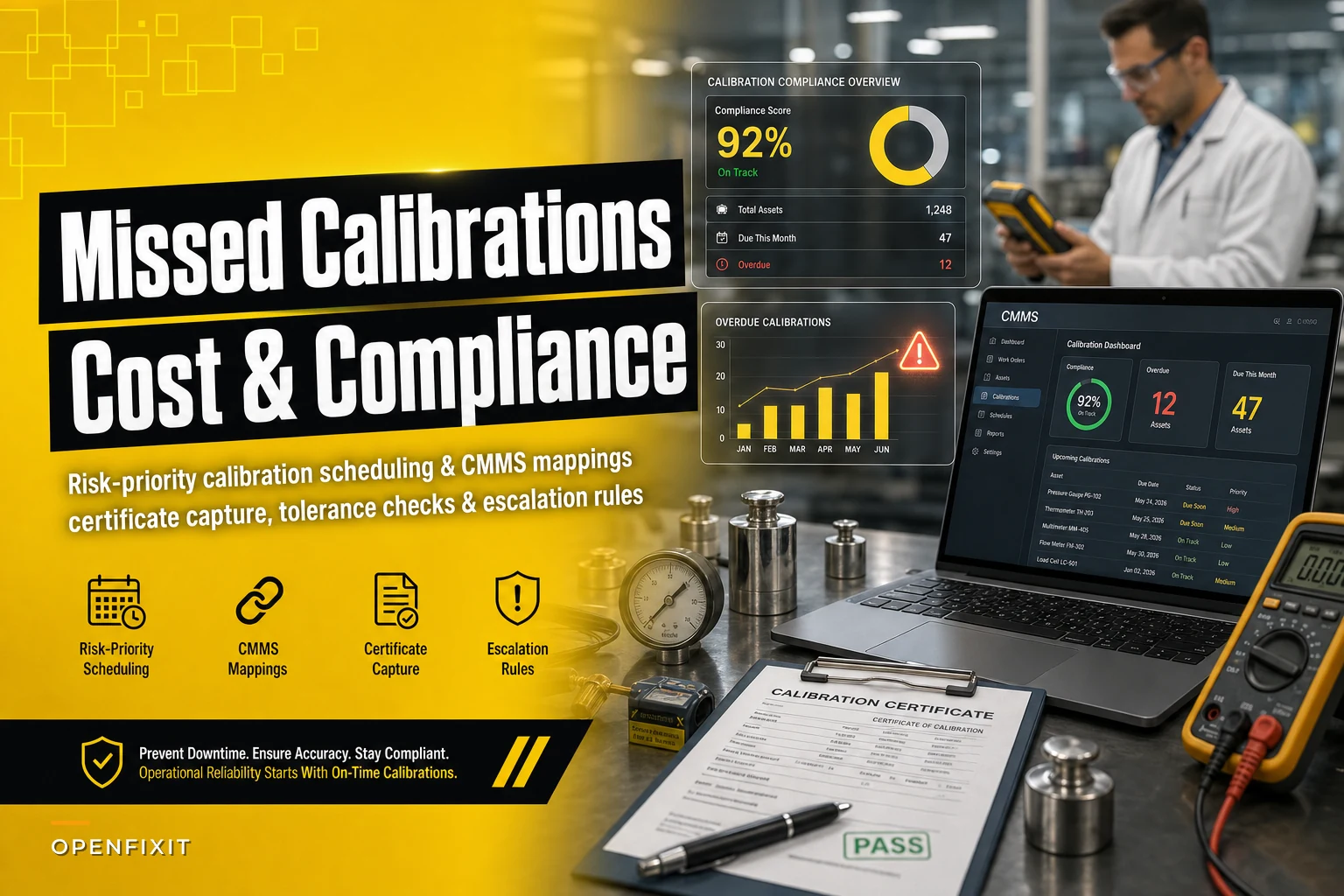 Missed calibrations cost compliance: a risk-priority calibration scheduling SOP with CMMS certificate capture