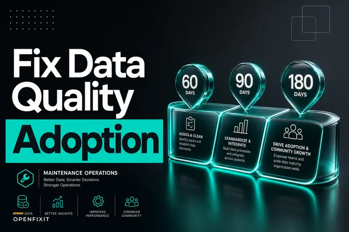 Mobile technician adoption plan: role-based workflows, short training modules and a 60/90/180‑day roadmap to fix data quality