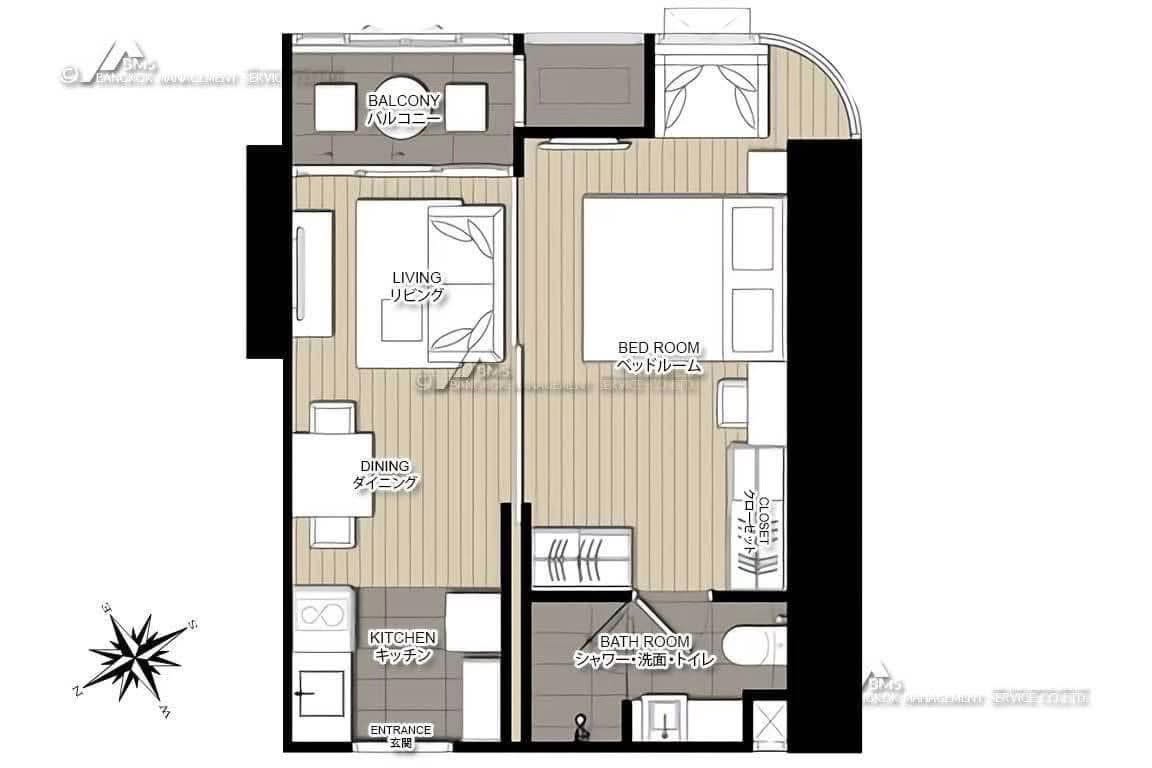 ให้เช่า Ashton Asoke · 1 ห้องนอน 1 ห้องน้ำ 37.5 ตร.ม. ชั้น 34