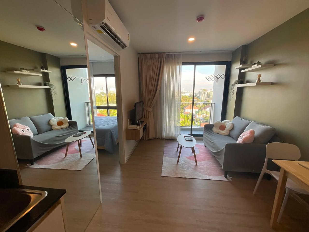 ให้เช่า Dolce Lasalle Condo · 1 ห้องนอน 31 ตร.ม. ชั้น 0 แต่งครบพร้อมอยู่ เฟอร์นิเจอร์เครื่องใช้ไฟฟ้าครบ