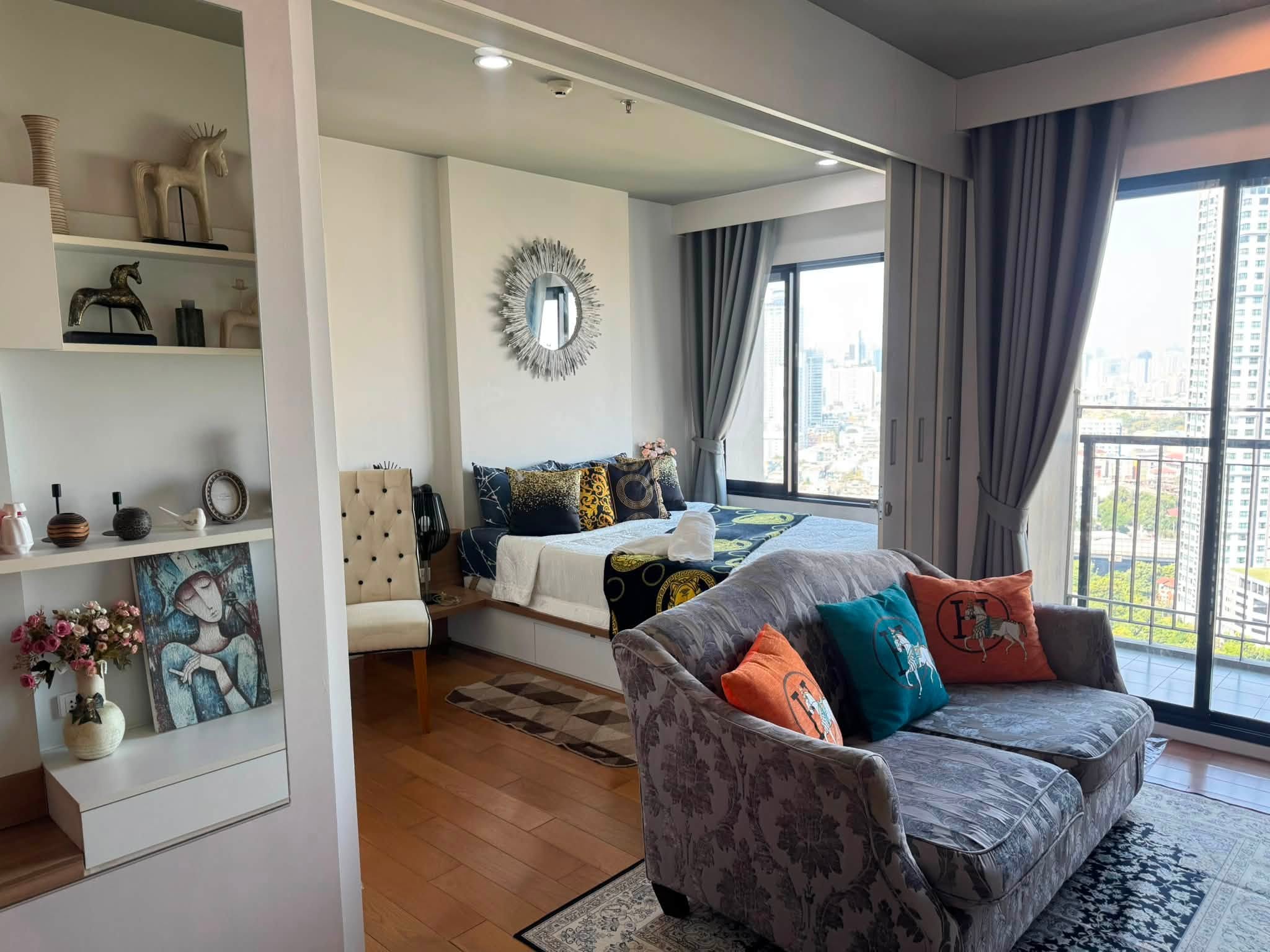 [အငှား] Condo Blocs77 by Sansiri · 1 အိပ်ခန်း 40 စတုရန်းမီတာ 23 လွှာ · မြစ်ရှုခင်း ပရိဘောဂအပြည့်အစုံ