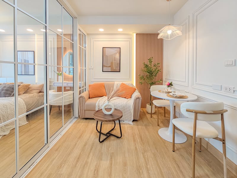For Sale: The Log 3 Sukhumvit 101/1 · 1 Bed 28.44 sqm Floor 8 (Fully Furnished, Move-in Ready)