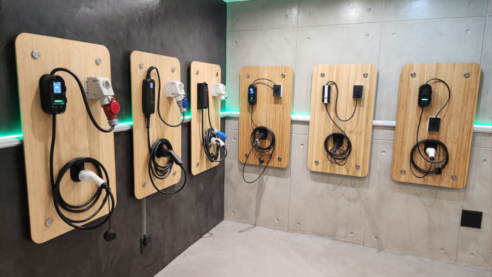 EV chargers in a store new