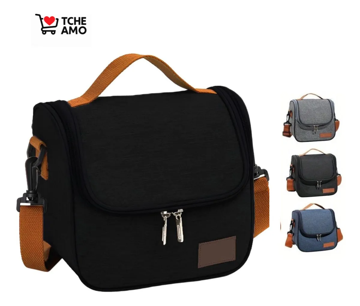 Bolsa Isotérmica Térmica Lancheira Marmita Sacola Para Academia Trabalho Escola E Passeios Alça Removivel Tche Amo