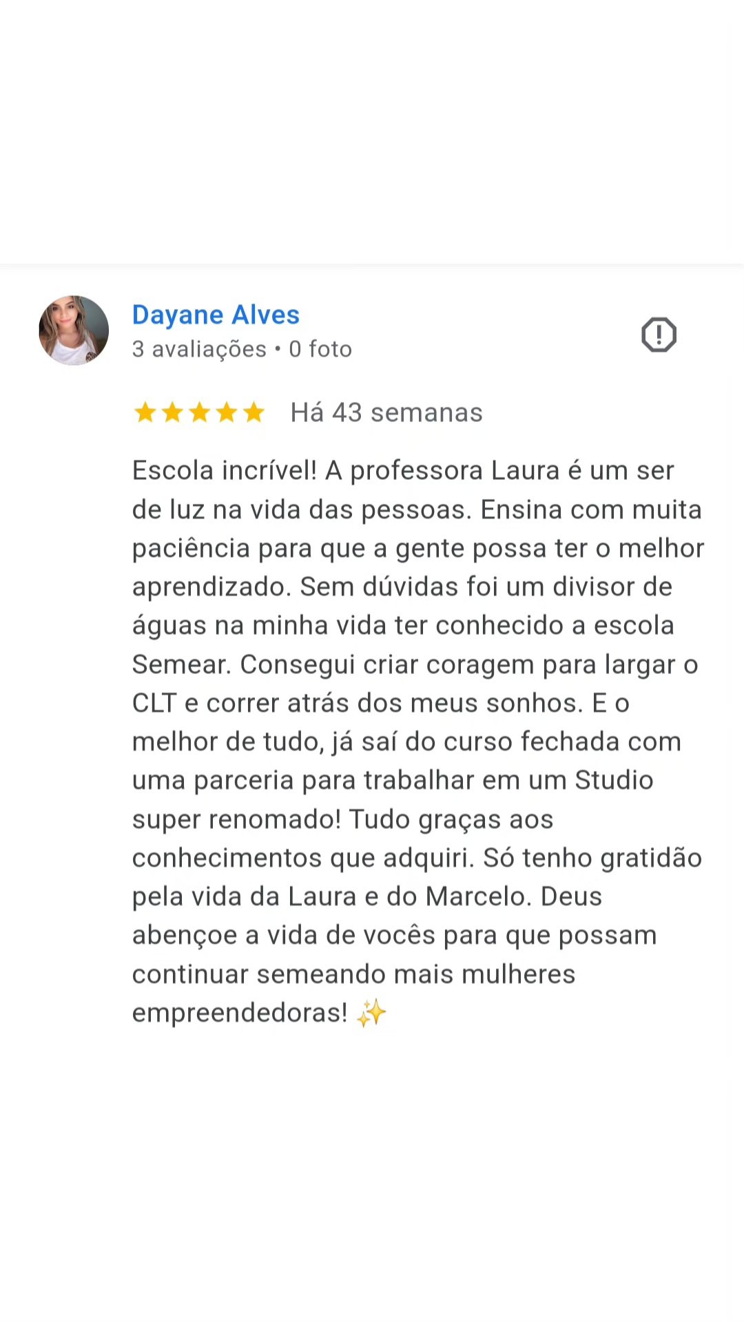 Feedback de Aluna