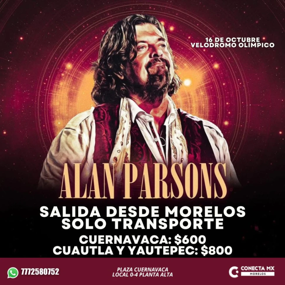 Transporte a ALAN PARSONS desde Morelos