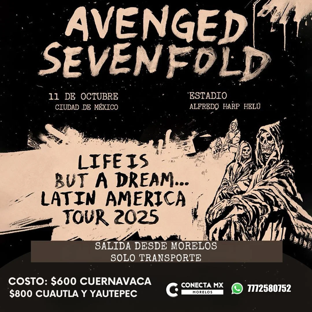 Transporte a Avenged Sevenfold desde Morelos