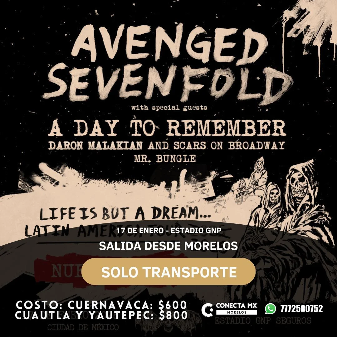 Transporte a Avenged Sevenfold desde Morelos