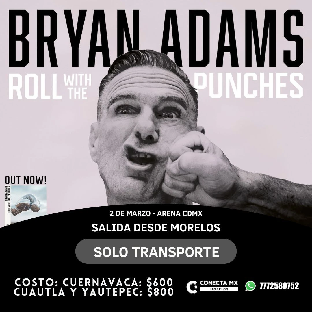 Transporte a BRYAN ADAMS desde Morelos