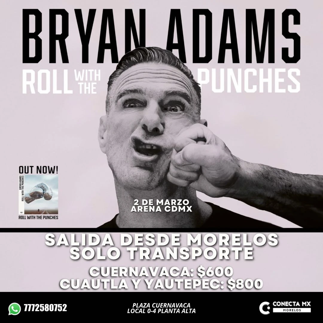 Transporte a BRYAN ADAMS desde Morelos