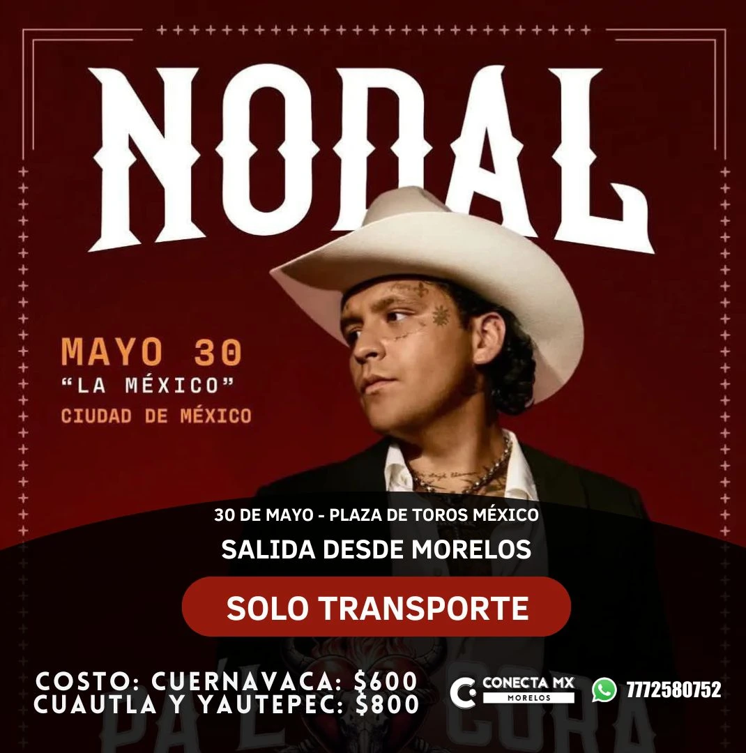 Transporte a CHRISTIAN NODAL desde Morelos