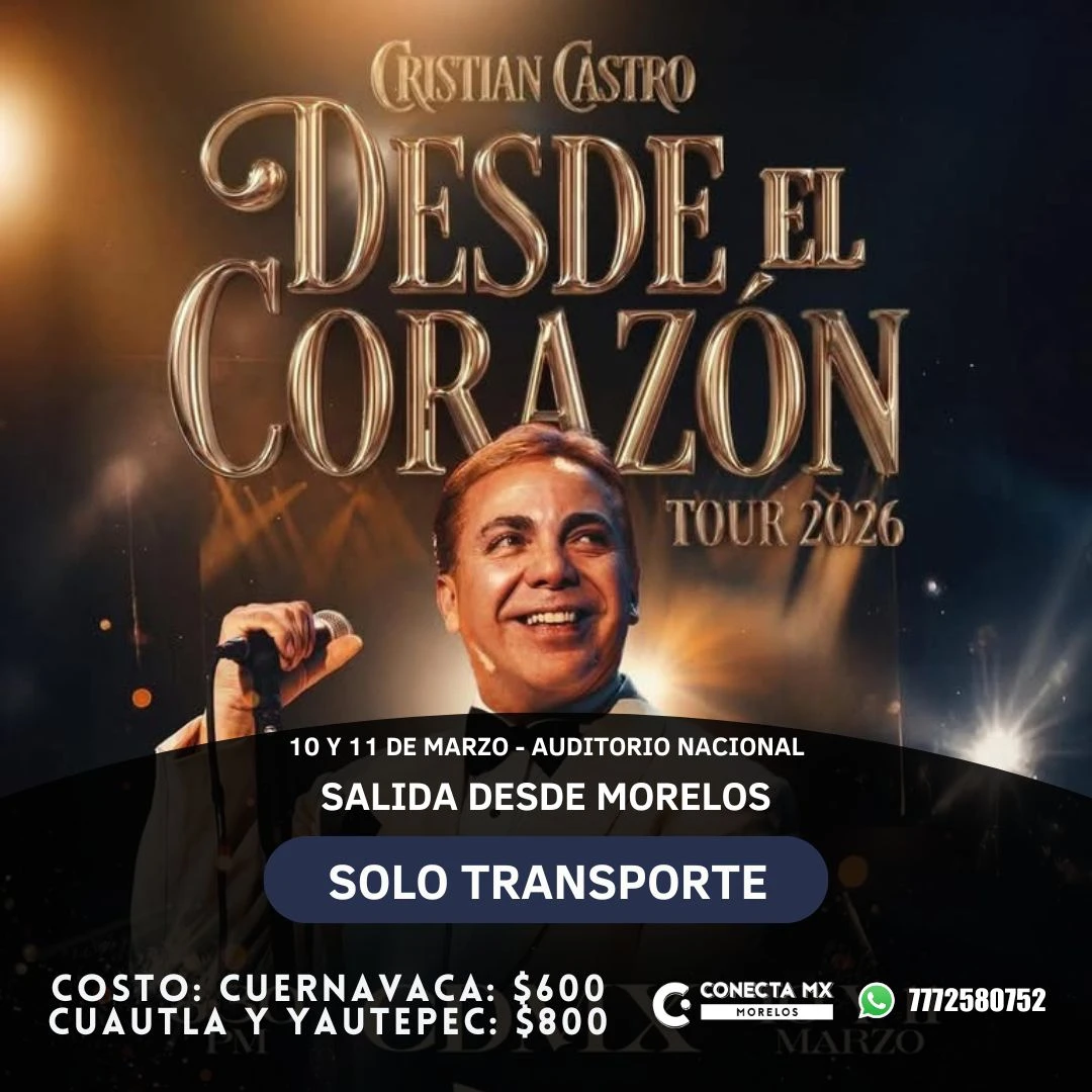 Transporte a CRISTIAN CASTRO desde Morelos