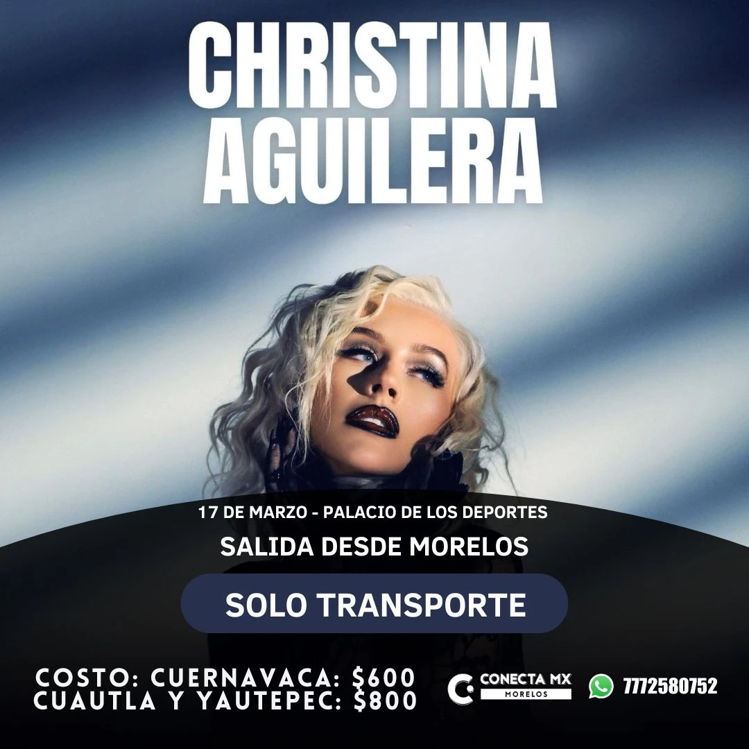Transporte a CRISTINA AGUILERA desde Morelos