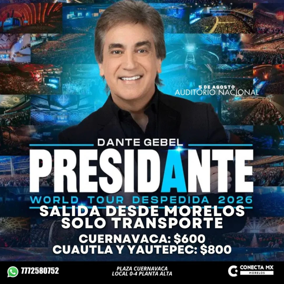 Transporte a DANTE GEBEL desde Morelos
