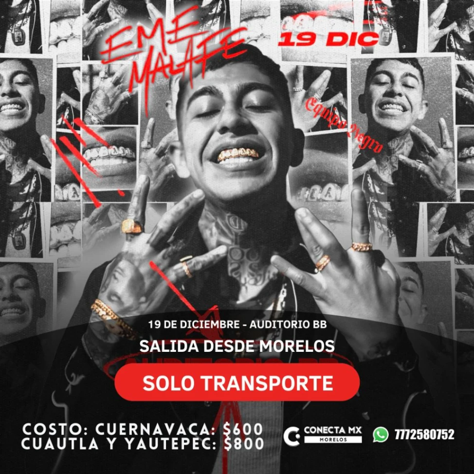 Transporte a EME MALAFE desde Morelos