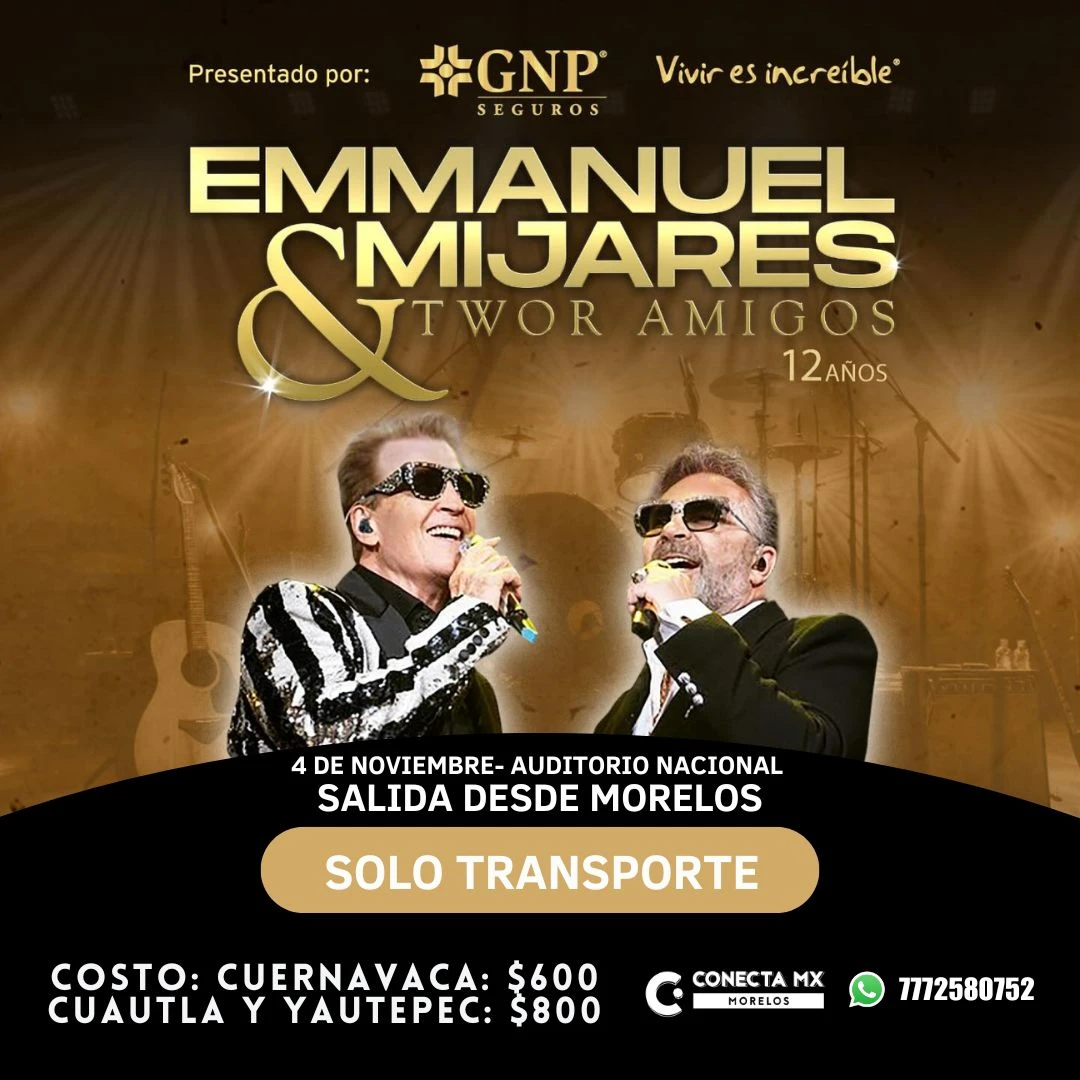Transporte a EMMANUEL Y MIJARES desde Morelos