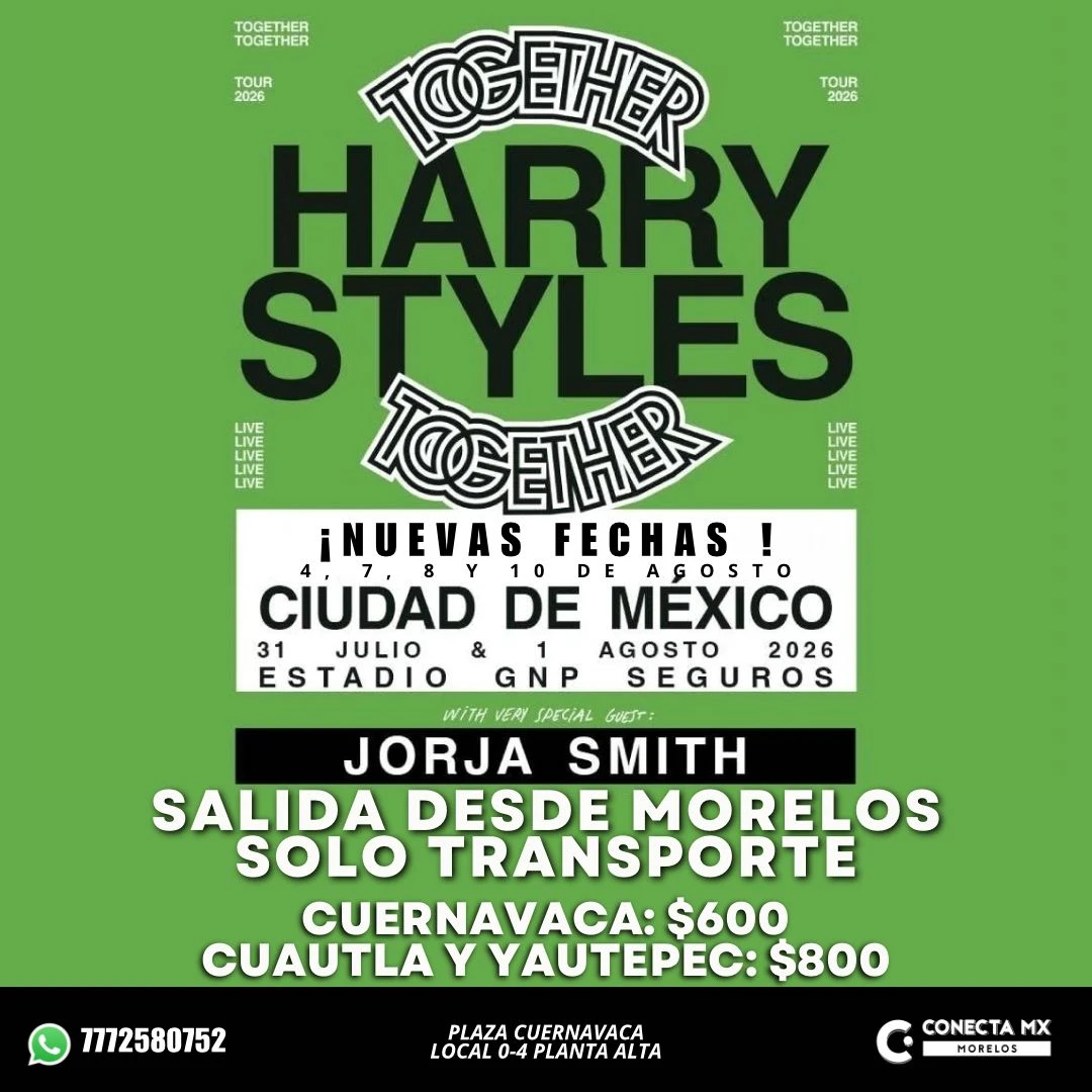 Transporte a HARRY STYLES desde Morelos