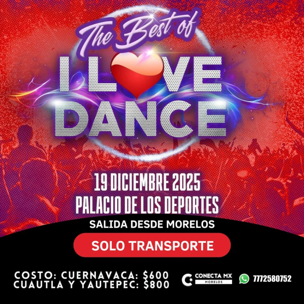 Transporte a I LOVE DANCE desde Morelos