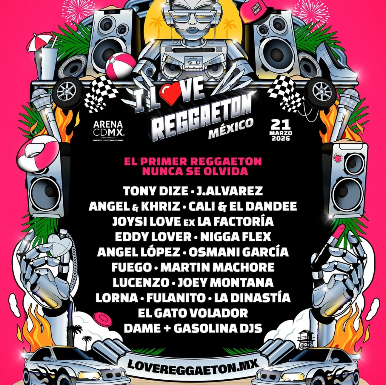 Transporte a I LOVE REGGAETON desde Morelos