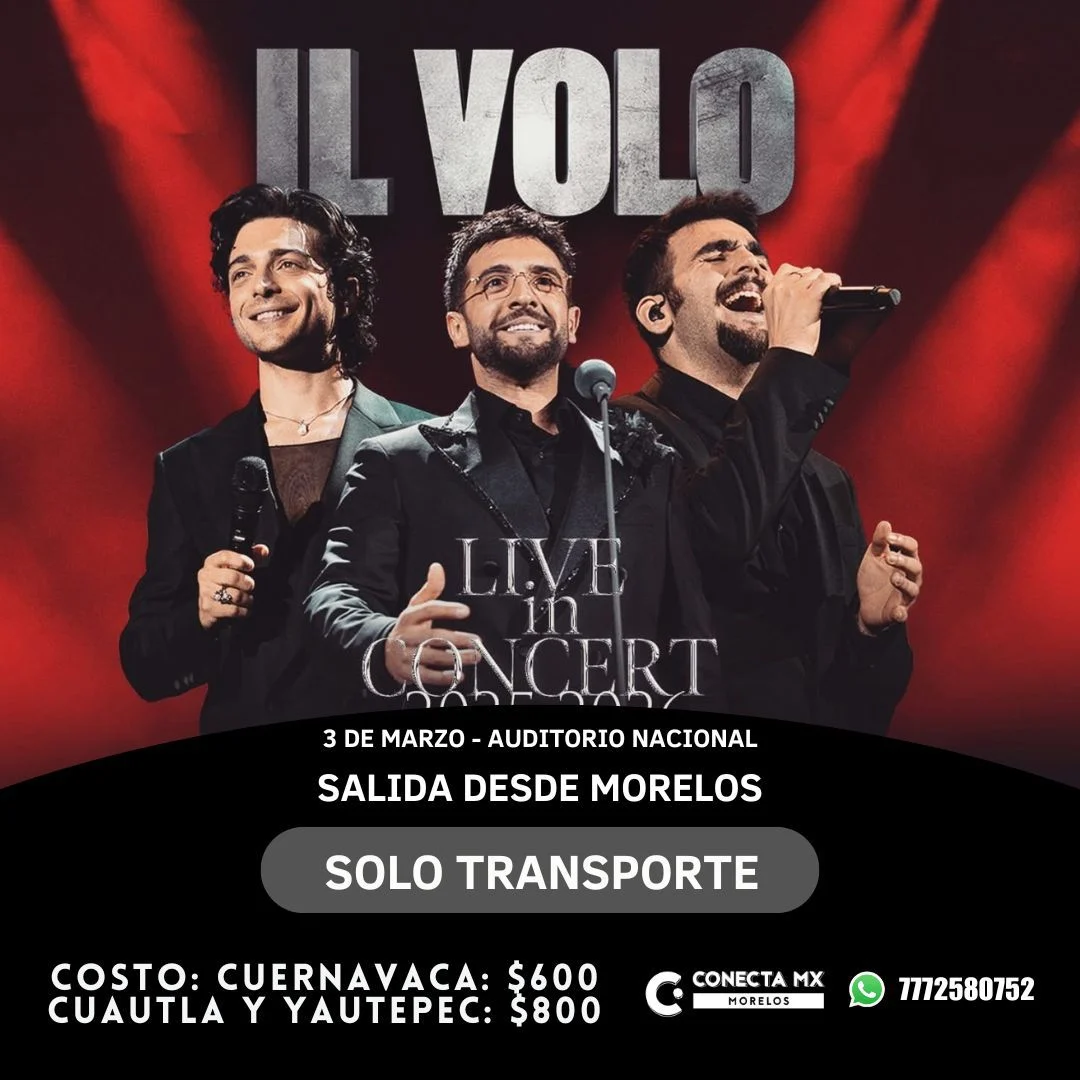 Transporte a IL VOLO desde Morelos