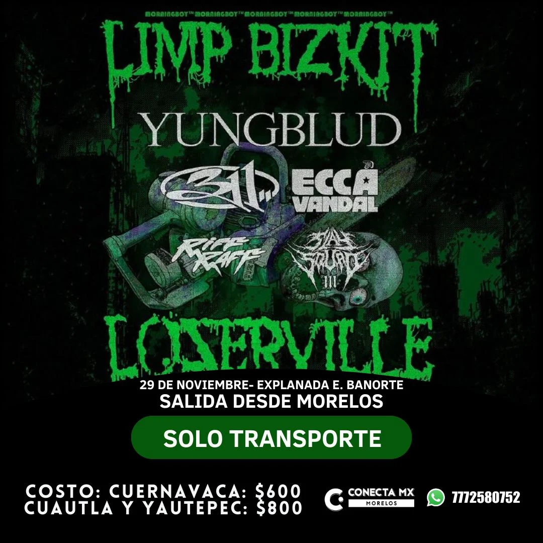 Transporte a LIMP BIZKIT desde Morelos