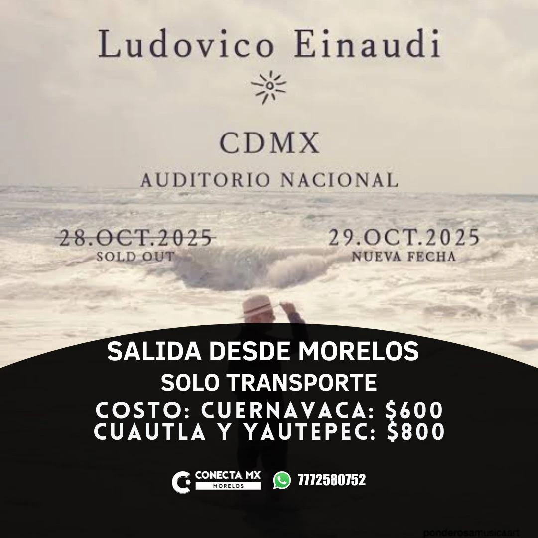 Transporte a Ludovico Einaudi desde Morelos