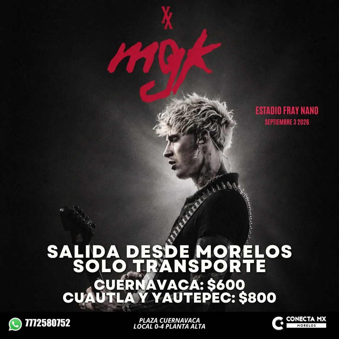 TRansporte a MACHINE GUN KELLY desde Morelos