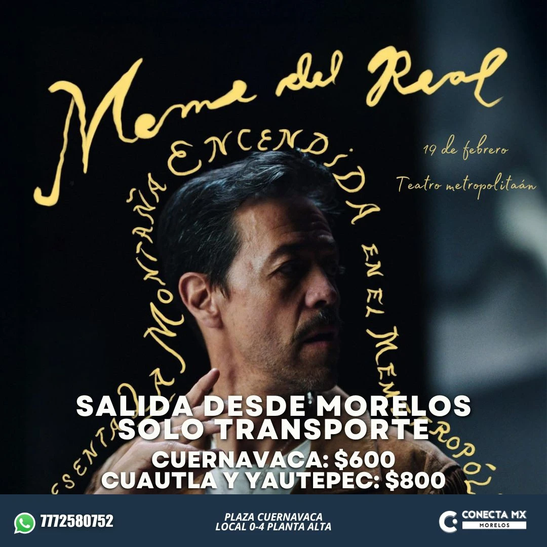 Transporte a MEME DEL REAL desde Morelos