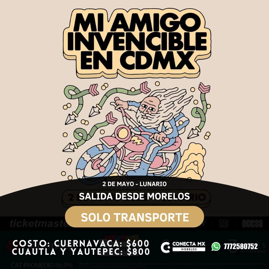 Transporte a MI AMIGO INVENCIBLE desde Morelos
