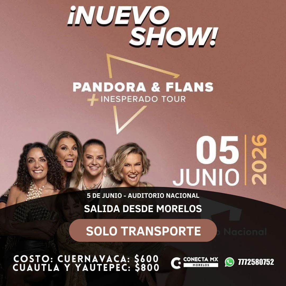 Transporte a PANDORA Y FLANS desde Morelos