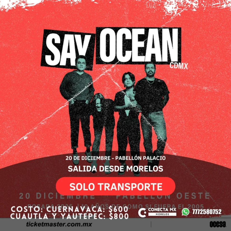 Transporte a SAY OCEAN desde Morelos
