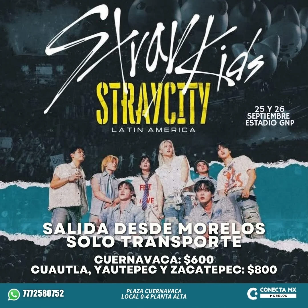 Transporte a STRAY KIDS desde Morelos