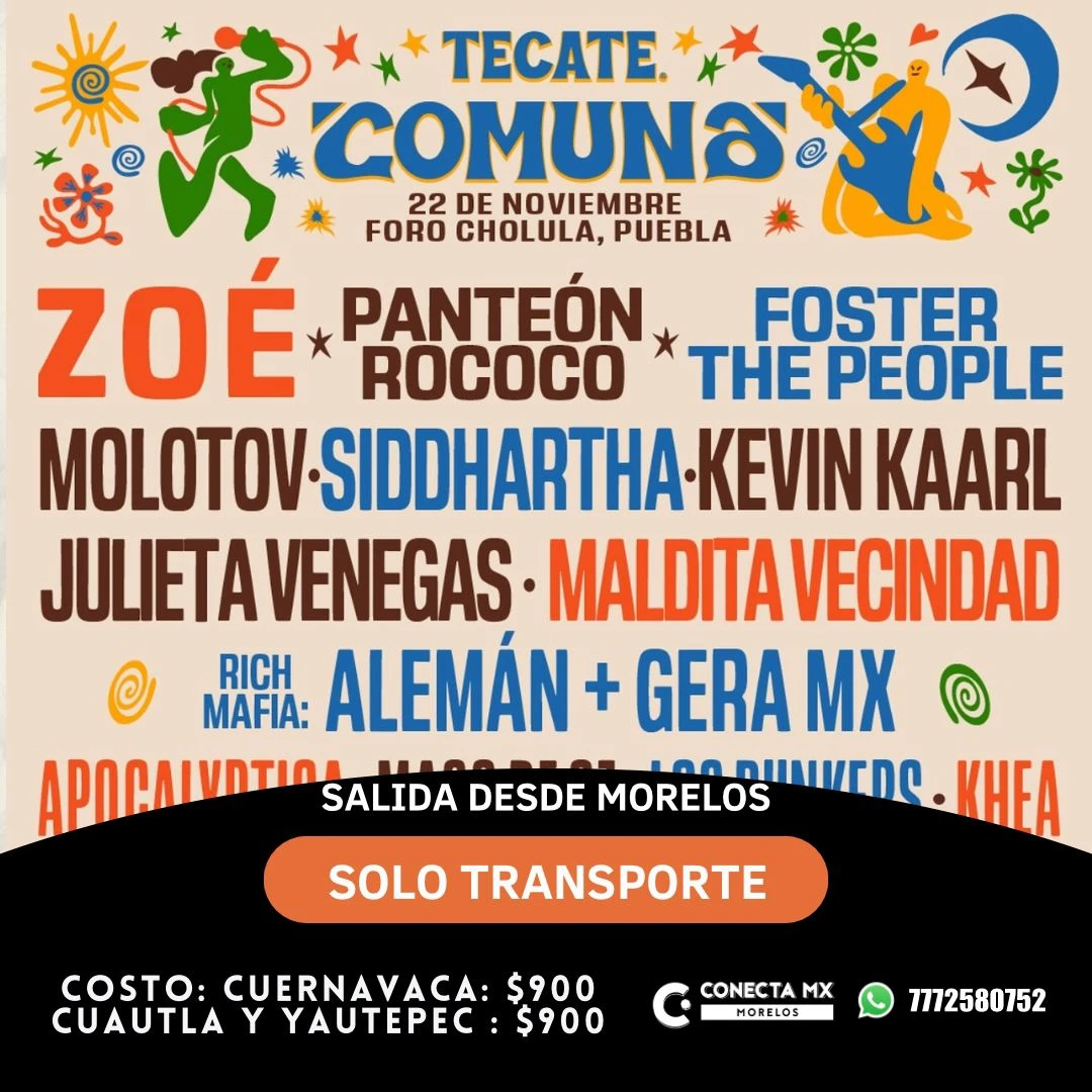 Transporte a TECATE COMUNA desde Morelos