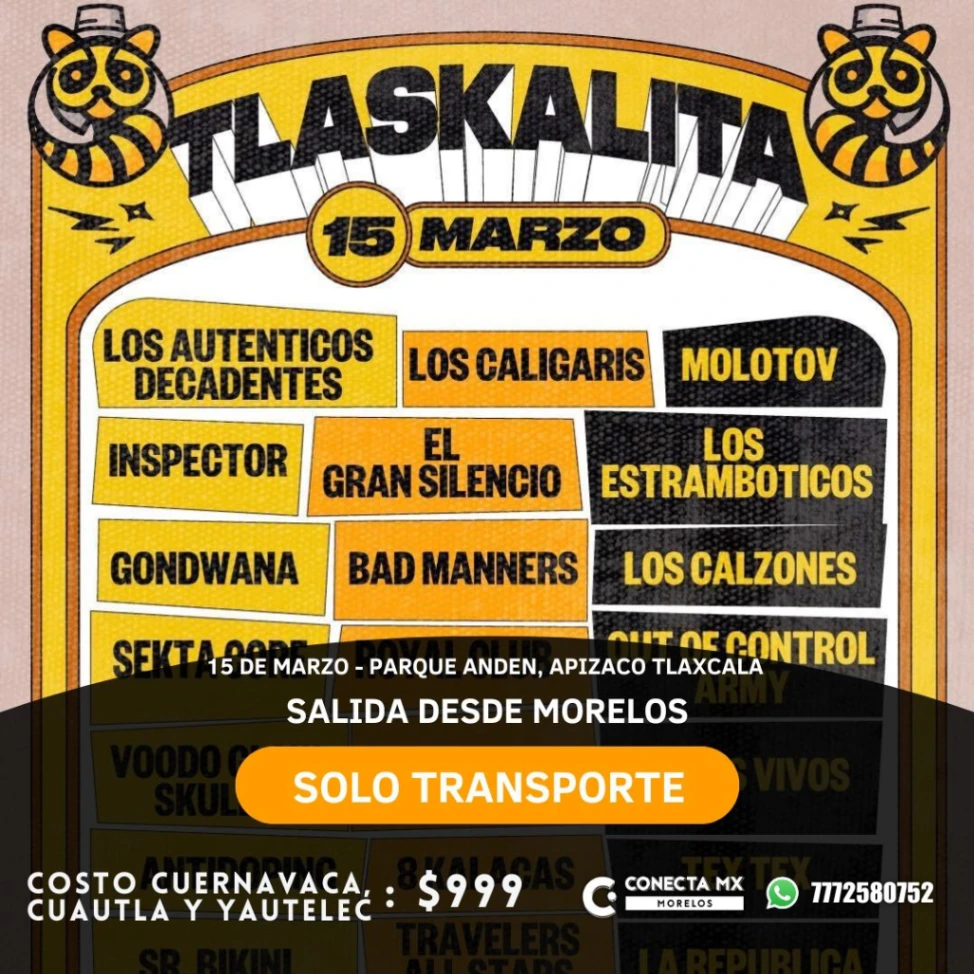 Transporte a TLASKALITA desde Morelos