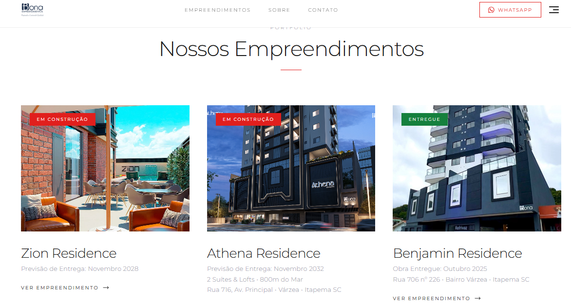 Exemplo Site Institucional
