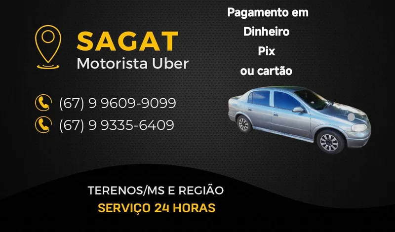 SAGAT UBER — Táxi em Terenos, MS