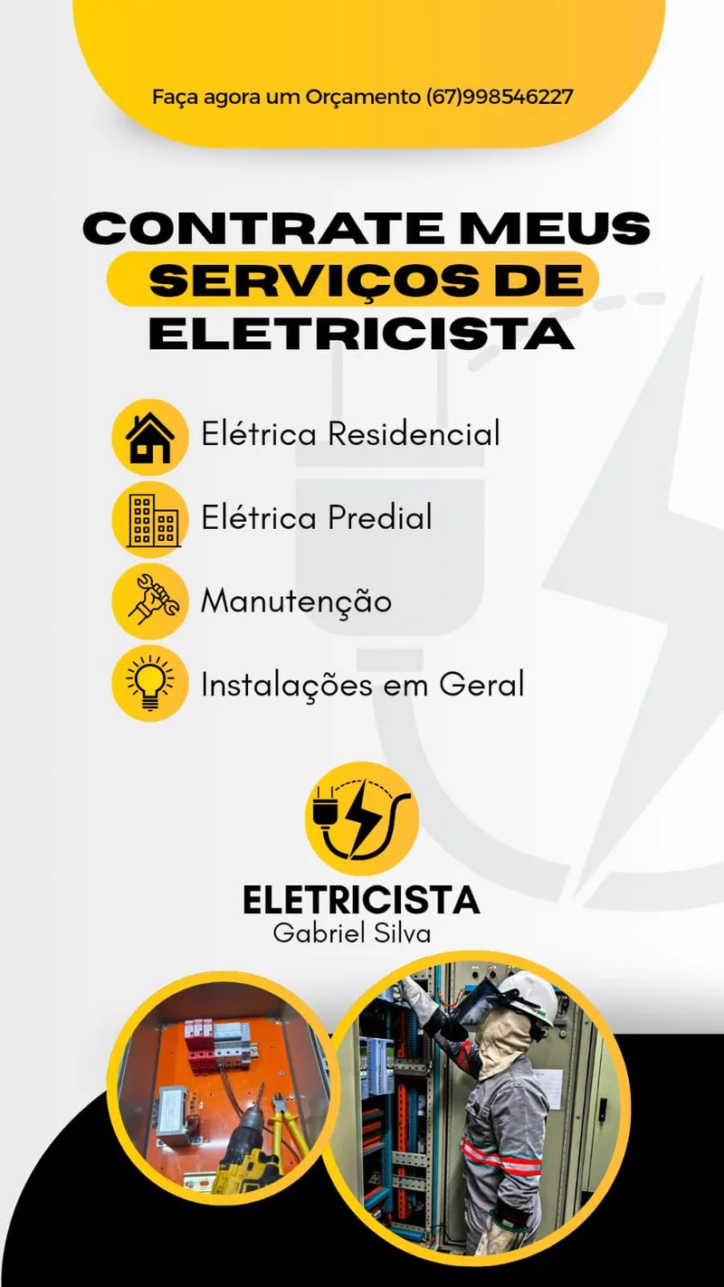Gabriel Silva - Eletricista — Serviços Gerais em Terenos, MS