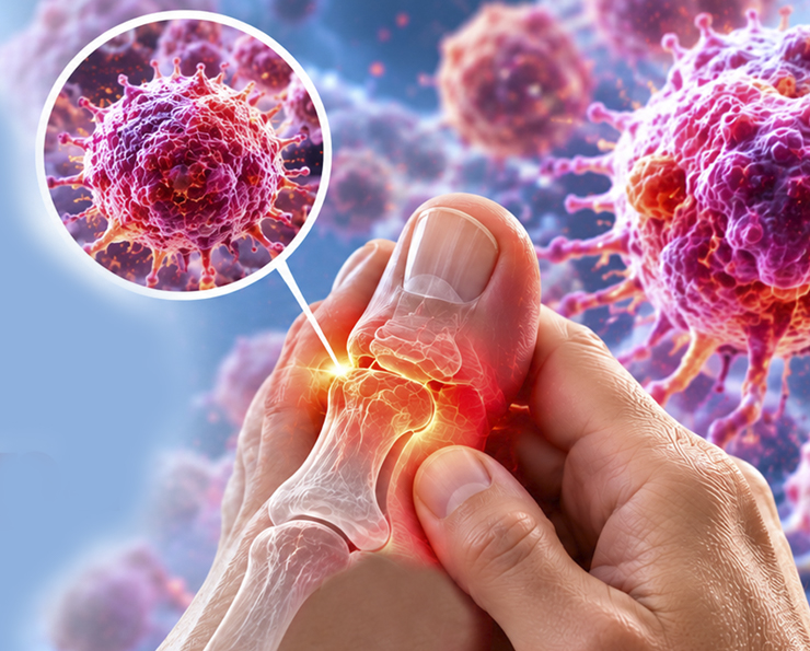 La gota no sólo afecta a las articulaciones, también puede aumentar el riesgo de cáncer