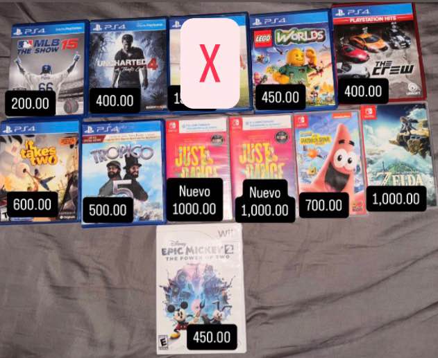 Juegos de PS4 y Switch