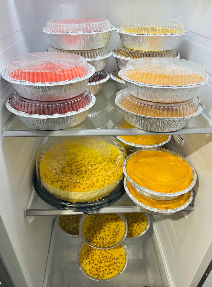 Deliciosos Cheescake mango, maracuya, fresa y dulce de leche 😋