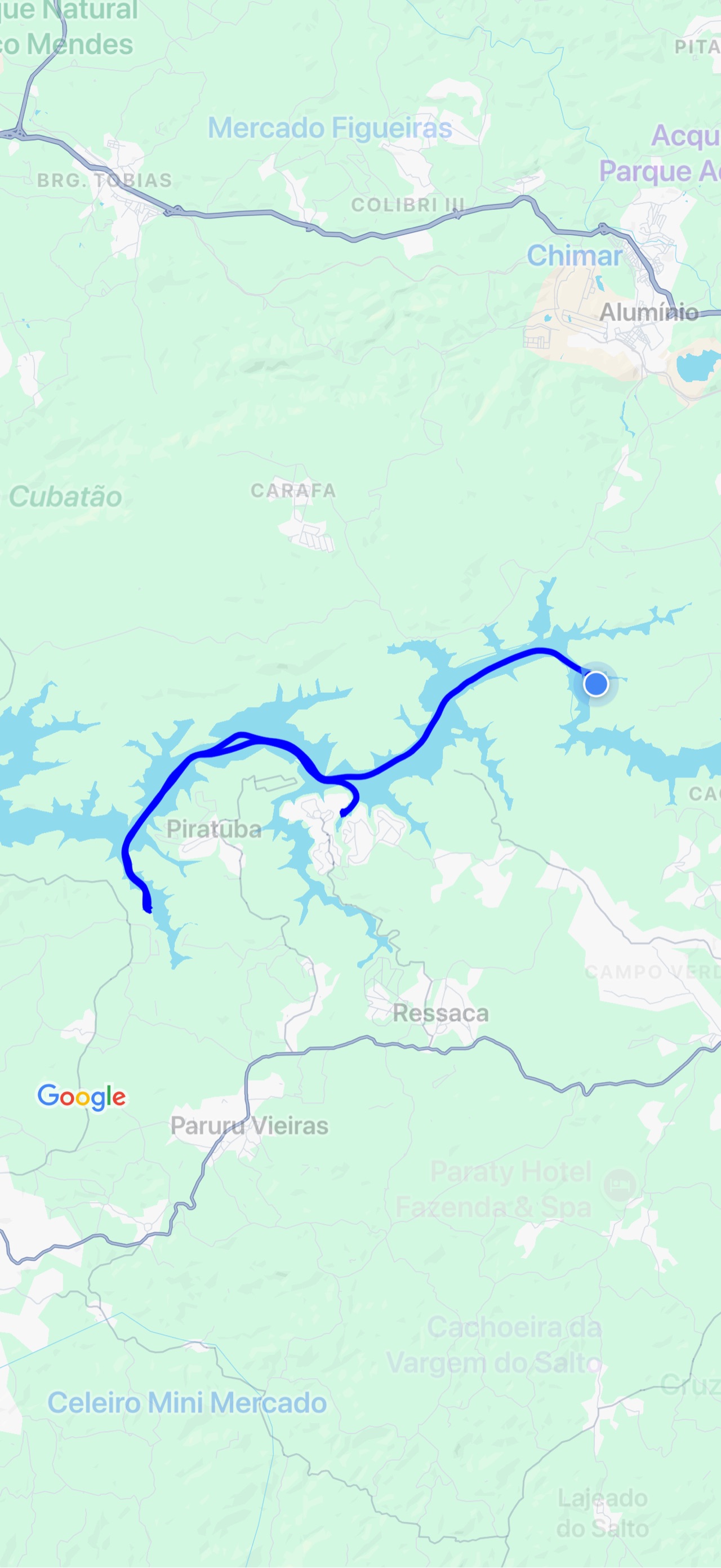 Mapa do replay da pescaria