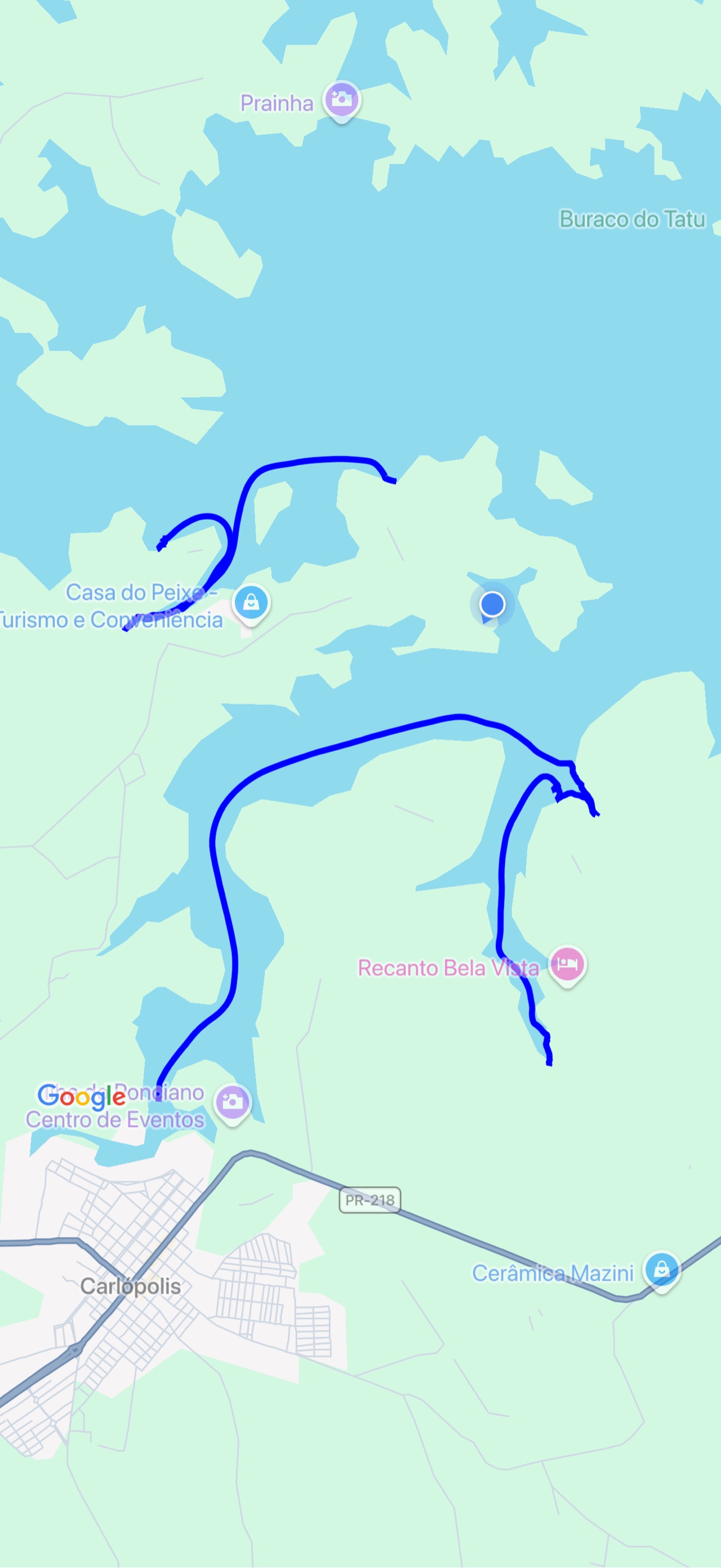 Mapa da pescaria