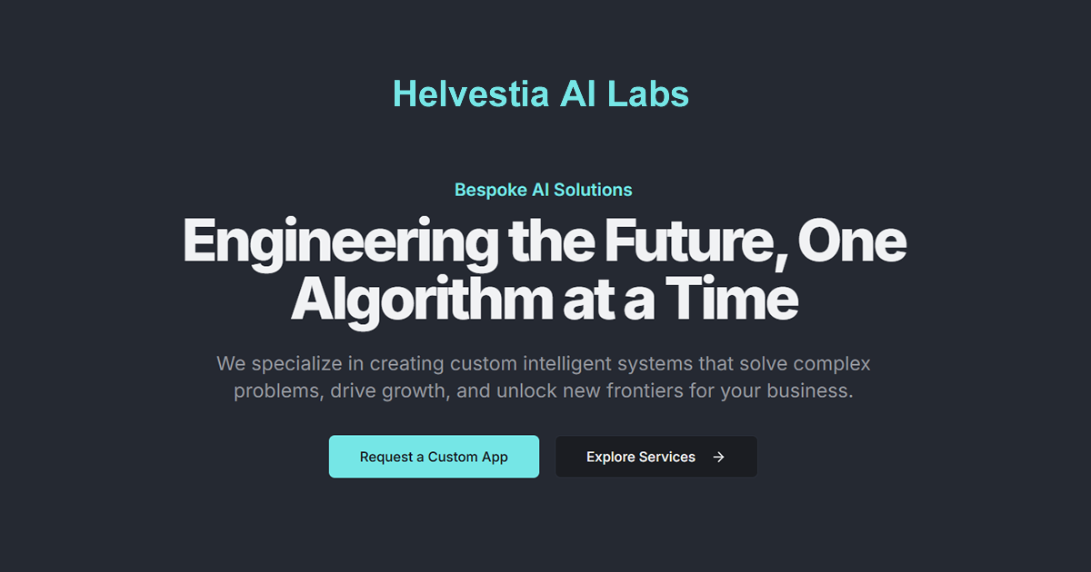 Connex Corporate Ltd. Launches Helvestia AI Labs