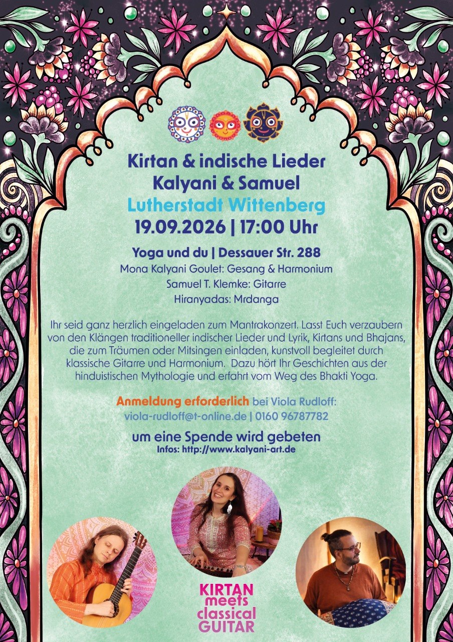Kirtan & Indische Lieder mit Kalyani, Samuel & Hiranya Das